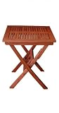 VIFAH V03 Outdoor Wood Folding Bistro Table,Natural Wood Finish, 24 by 24 by 28-Inch