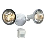Heath - Heath Zenith RH-6028-WH-A Outdoor Floodlight Kit with Twin Security Light and Wireless Motion Sensor, White
