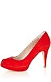 Suede Peep-Toe Pump