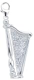 14k Gold Diamond Harp Charm (1/10 cttw)