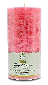 1 X Candle-Rose Of Sharon 3x6 Palm Pillar