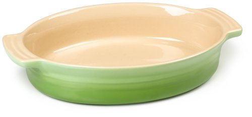 Le Creuset Stoneware 11-1/2-Inch Oval Dish, Kiwi