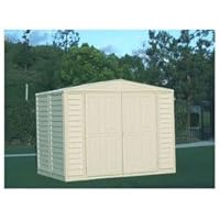 DuraMax 00114, 8' x 6' Stronglasting DuraMate Vinyl Storage Shed With Foundation Kit (00114-DM) Category: Duramax Vinyl Sheds