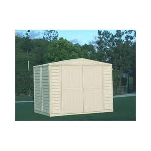 Click to buy DuraMax 8' x 6' Stronglasting DuraMate Vinyl Storage Shed With Foundation Kit from Amazon!