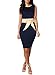 Miusol® Women's Scoop Neck Optical Illusion Belt Business Dress