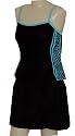 It Figures! Hip Hider Collection Mesh Accent 2-piece Skirtini Swimsuit RETAIL VALUE $98