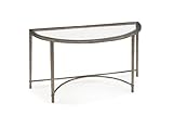 UPC 788093094266 product image for Magnussen Home Furnishings T2114 Copia Brushed Metal Demilune Sofa Table | upcitemdb.com