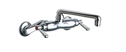 Chicago Faucets 445 Abcp Wall Mount Lavatory Metering Faucet With