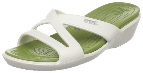 Crocs Women's Patricia II Wedge Sandal,Oyster/Iguana,9 M US