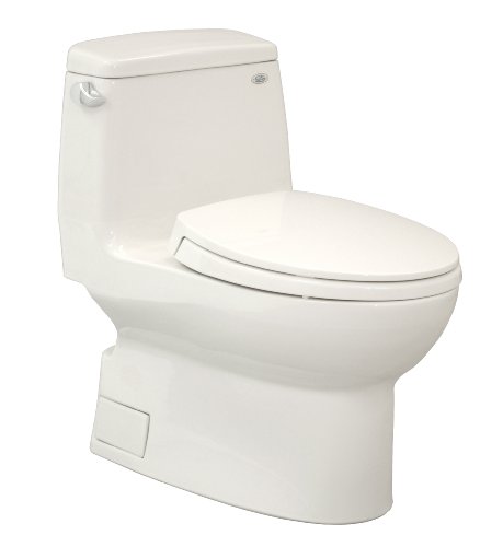 TOTO MS874114SG-11 Carlyle Elongated One Piece Toilet with Sanagloss, Colonial White