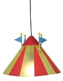 Niermann-Standby 148 - Pendelleuchte Zirkus, 36 x 25 cm, 1 x E27 - 230V - max. 60 Watt inklusiv Leuchtmittel, gelb / rot