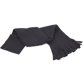 FLOSO® Ladies/Womens Plain Thermal Fleece Winter/Ski Scarf with Fringe