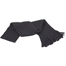FLOSO® Ladies/Womens Plain Thermal Fleece Winter/Ski Scarf with Fringe