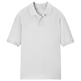 Boys Uniform Short-Sleeve Piqué Polo - White