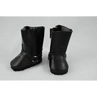 Black Doll Harness Boots for 18 Inch Dolls Including American Girl Dolls