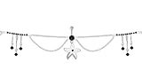 Belly Ring with Dangling Starfish Design and Belly Chain, Danglers with Cz Jewels