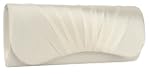 Satin Clutch Brauttasche, Creme