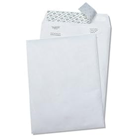 Quality Park Tyvek Open End 10 x 13 Inch White Envelopes 100 Count (R1580)