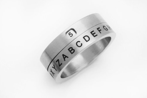 Decoder Ring Secret Window Silver Size 10