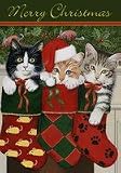 Merry Christmas Stocking Kittens - Garden Size 12 Inch X 18 Inch Decorative Flag