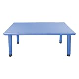 Rectangular Plastic Table Leg Height: 18", Color: Blue ~ Early Childhood Resources