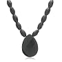 14k Yellow Gold Faceted Black Onyx Necklace