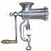 from Vogue Hand Mincer (No. 10). 270(h) x 235(w)mm. Cast iron hand operated mincer.