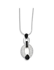 Sterling Silver 18in & CZ Necklace. Metal Wt- 8.1g