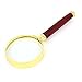 Wooden Handle Glass Magnifying 10 Power Handheld Magnifier 50mm Dia
