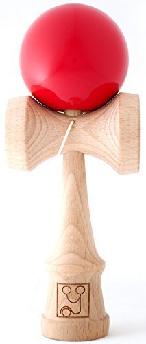 Red Ball Professional Quality Kendama - Full Size, Balanced Ken By Ooyo! (USA) Classic Japanese Look With Extra String, Get One NOW !