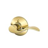 Schlage F170ACC605RH Accent Right Hand Dummy Lever, Bright Brass by Schlage Lock Company