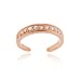 18K Rose Gold Over Sterling Silver Channel Set CZ Toe Ring
