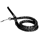 Deluxe Hand-braided 8-strand Semi-lustre Harness Leather Dog Leash