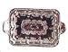 Dollhouse Miniature Silver Plated Engraved Tray