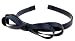 L. Erickson Double Loop Bow Headband - Navy 100% Silk Charmeuse