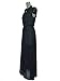 Pure Beauty Womens Sleeveless Soft Open Front Long Cover Ups Women Black Chiffon Maxi Cardigan (Large)
