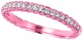 14K Pink Gold Diamond ring (clarity: SI2 color: G-H)