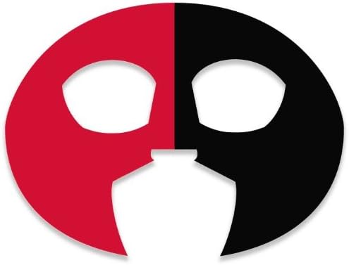 GameFace Sportface - Split Color Face - Red/Black