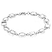 White Gold Rhodium Bonded Stud Bracelet of title=
