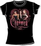 Charmed TV Series CHARMED GIRLS Juniors Size Fitted Black T-shirt, Juniors Large