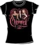 Charmed TV Series CHARMED GIRLS Juniors Size Fitted Black T-shirt, Juniors Large