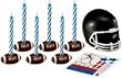 WILTON FOOTBALL DECAL CANDLE SET 2811-8424