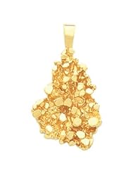 CleverEves 14K Yellow Gold Pendant Nugget Pendant