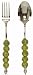 Decorative Salad Servers with Yellow Colored Resin Handles