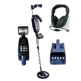 Hawk Metal Detector Metal Detector with LCD Display and Waterproof Search Coil Includes Headphones and Sand Scoop
