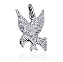 Eagle Hawk Falcon Bird Charm Sterling Silver 20 MM X 15 MM Pendant