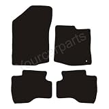 Toyota Aygo Tailored Car Mats (2005-) Black Rubber Carpet (Thick Industrial Ribbed Rubber)