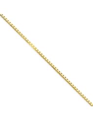 14k 1.5mm Box Chain, Size 9