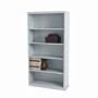 Metal Bookcase, 5 Shelves, 34-1/2w x 13-1/2d x 66h, Light Gray
