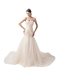 A-line Strapless Floor Length Organza Sweetheart Natural   Waistline Lace  Dress